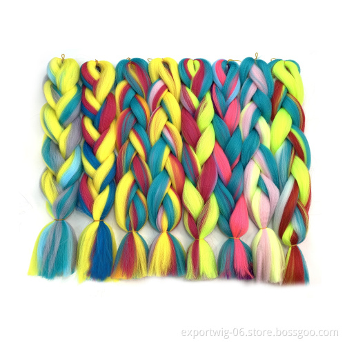 wholesale synthetic braiding hair for braids mix color crochet jumbo braids synthetic hair extension